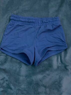 Classic Women's Elastic-Waist Blue Athletic Shorts